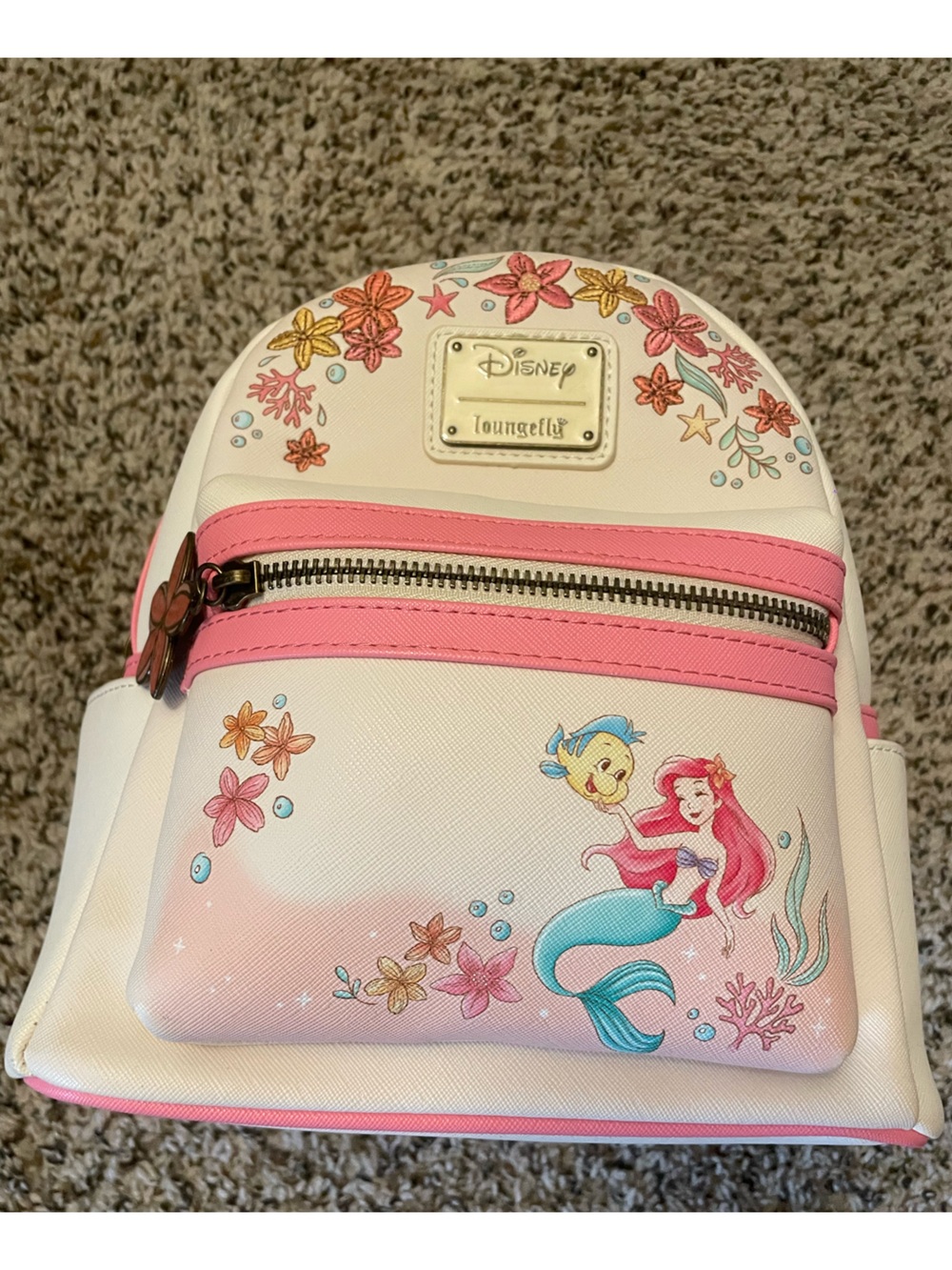 Loungefly Disney The Little Mermaid Floral Mini Backpack
